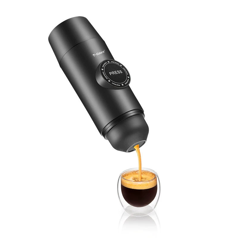 T-Colors Portable Espresso Coffee Machine Rechargeable Compatible with Nestlé Nesporso Capsule Car