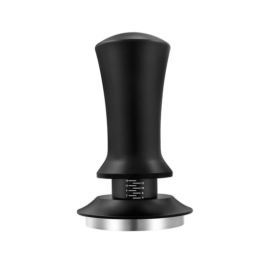 51/53/58mm Coffee Tamper Adjustable Depth With Scale 30lb Espresso Springs Calibrated Tamping Stainless Steel Flat Base